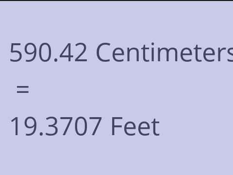 590.42 CM TO FEET