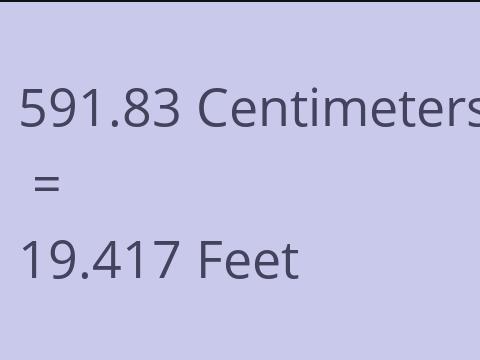 591.83 CM TO FEET