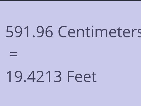 591.96 CM TO FEET