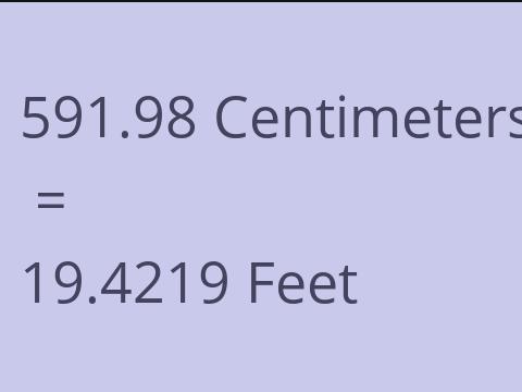 591.98 CM TO FEET