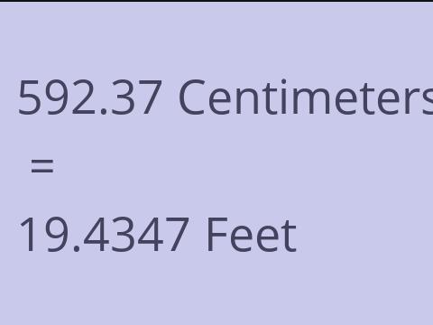 592.37 CM TO FEET