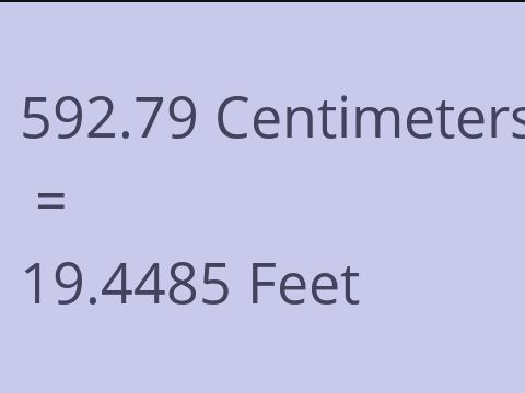 592.79 CM TO FEET