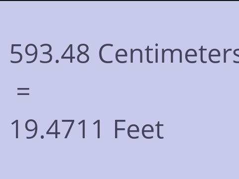 593.48 CM TO FEET