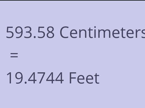 593.58 CM TO FEET