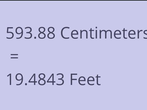 593.88 CM TO FEET