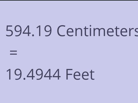 594.19 CM TO FEET