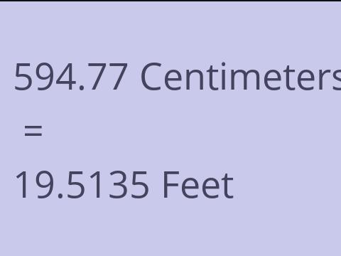 594.77 CM TO FEET