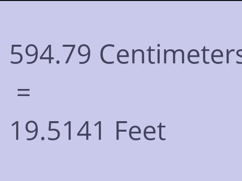 594.79 CM TO FEET