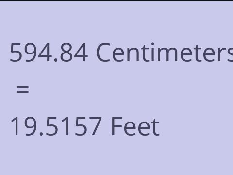 594.84 CM TO FEET