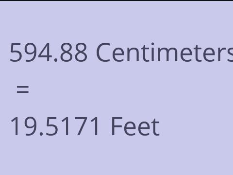 594.88 CM TO FEET