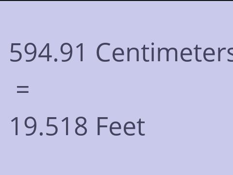 594.91 CM TO FEET