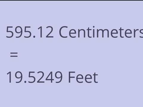 595.12 CM TO FEET