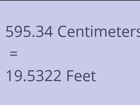 595.34 CM TO FEET