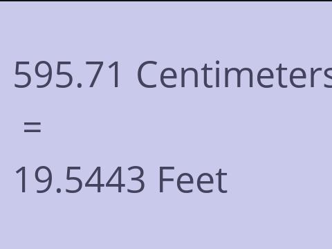 595.71 CM TO FEET