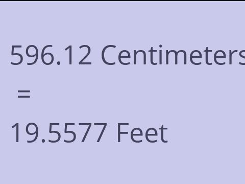 596.12 CM TO FEET