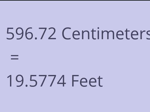 596.72 CM TO FEET