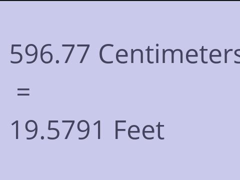 596.77 CM TO FEET