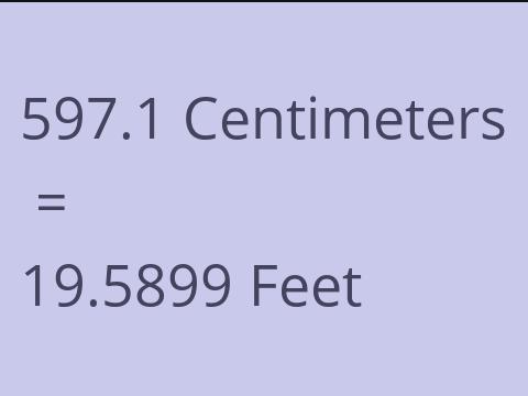 597.1 CM TO FEET