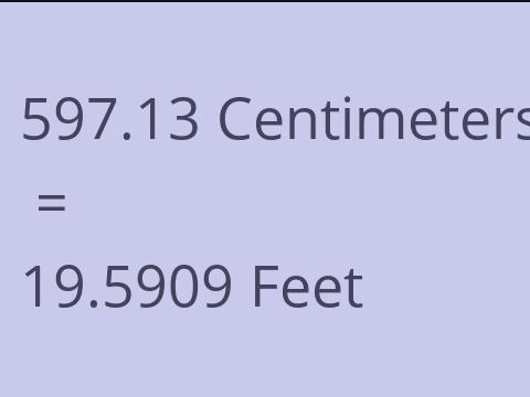 597.13 CM TO FEET