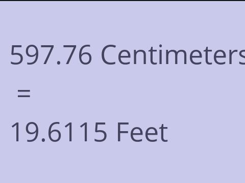 597.76 CM TO FEET