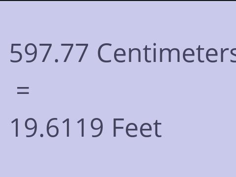 597.77 CM TO FEET