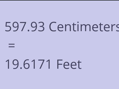 597.93 CM TO FEET