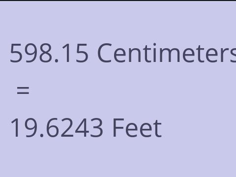 598.15 CM TO FEET