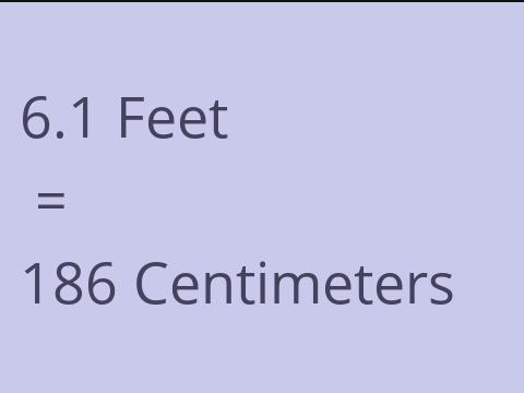 6.1 FEET TO CM