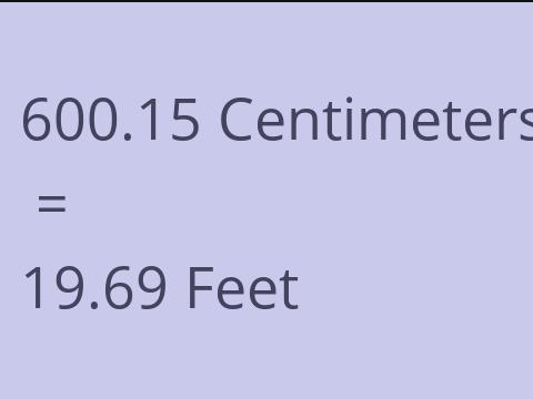 600.15 CM TO FEET