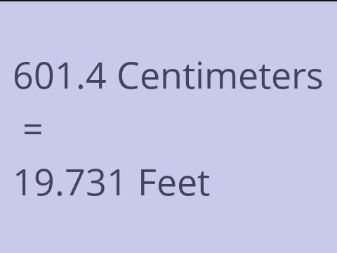 601.4 CM TO FEET