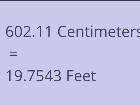 602.11 CM TO FEET