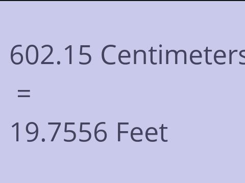 602.15 CM TO FEET