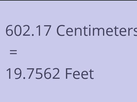 602.17 CM TO FEET