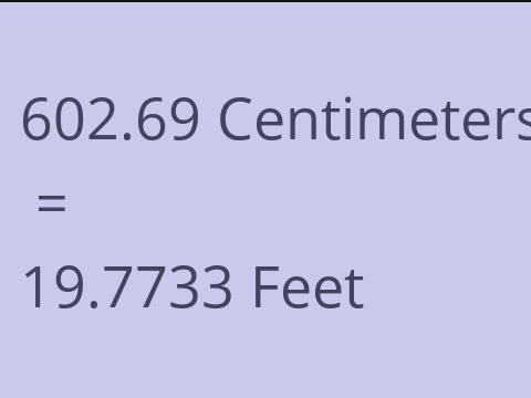 602.69 CM TO FEET