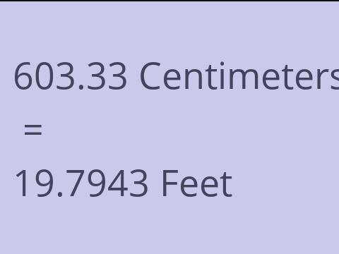 603.33 CM TO FEET