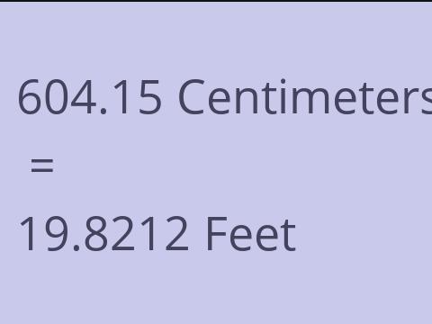 604.15 CM TO FEET