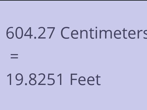 604.27 CM TO FEET