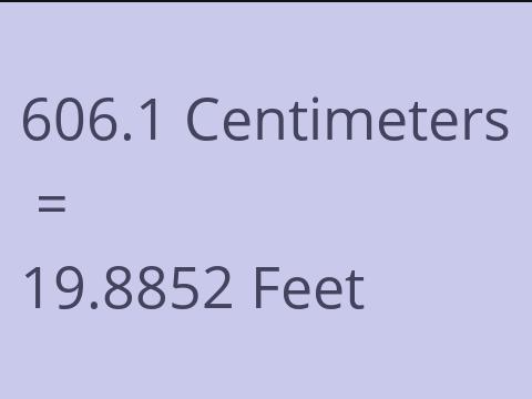 606.1 CM TO FEET