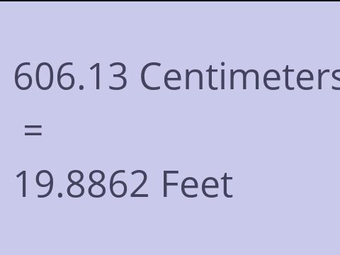 606.13 CM TO FEET