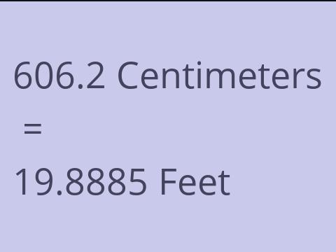 606.2 CM TO FEET