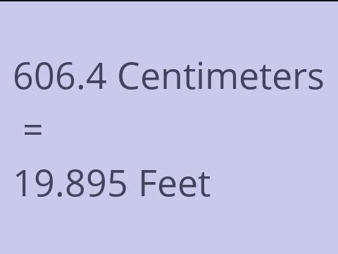 606.4 CM TO FEET