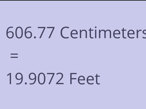 606.77 CM TO FEET