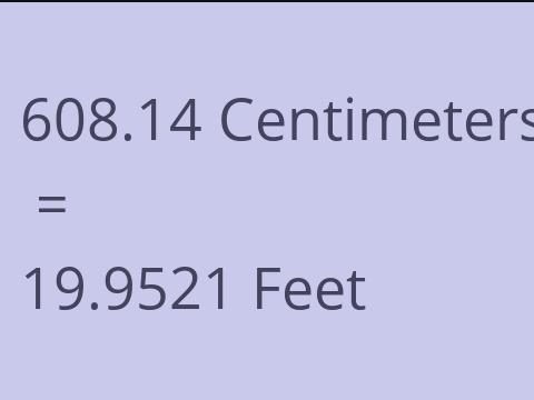 608.14 CM TO FEET