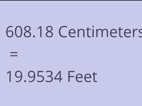 608.18 CM TO FEET