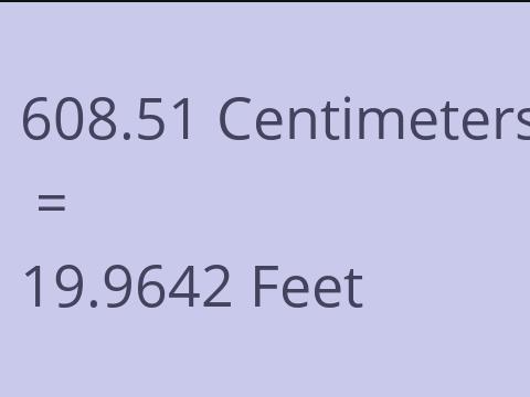 608.51 CM TO FEET