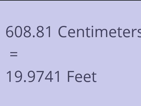 608.81 CM TO FEET