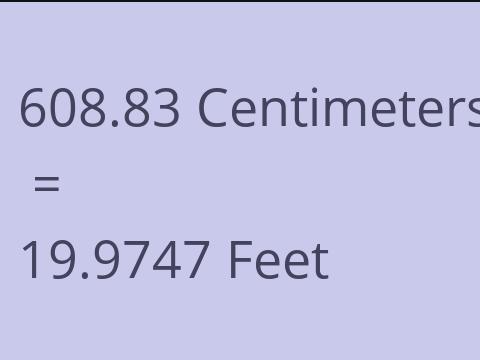 608.83 CM TO FEET