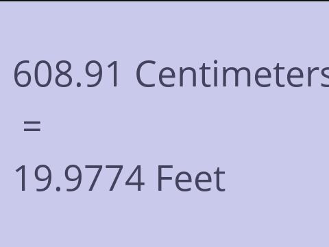 608.91 CM TO FEET