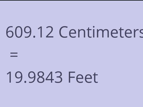 609.12 CM TO FEET