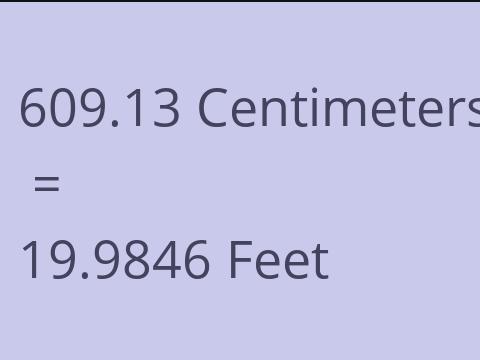 609.13 CM TO FEET